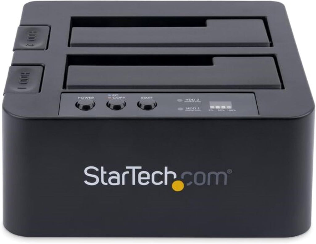 StarTech.com Dual-Bay USB 3.0 to SATA and IDE Hard Drive Docking Station, USB Hard Drive Dock, External 2.5/3.5" SATA III/IDE, SSD/HDD Docking Station, Hot-Swap Drive Bays, Top-Loading (UNIDOCKU33)