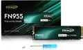 FN955 2TB NVMe SSD M.2 2280 PCIe Gen4x4, Up to 7300MB/s, 3D NAND TLC Flash Internal Solid State Drive, Configure SLC Cache, Storage and Memory Expansion for PS5 Laptop Desktop