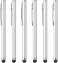 PATIKIL Stylus Pens for Touch Screens, 6 Pcs High Precision Universal Bling Stylus Crystal Metal Capacitive Pen for Touch Screen Devices Phone Tablets Laptop, Silver