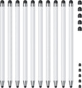 Stylus (10Pcs), Stylus Pen for Touchscreen, High Precision and Sensitivity Stylus Pen for iPad/iPhone/Samsung/Android Smartphone and Tablets, Compatible with All Capacitive Touch Screen (White)