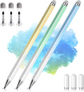 Stylus Pens for Touch Screens, 2 in 1 High Precision Universal Stylus Pen for iPad Compatible with Apple, iPhone, iPad, Android, Samsung Tablets, Phones, 3 Pack-Blue, Green, Yellow