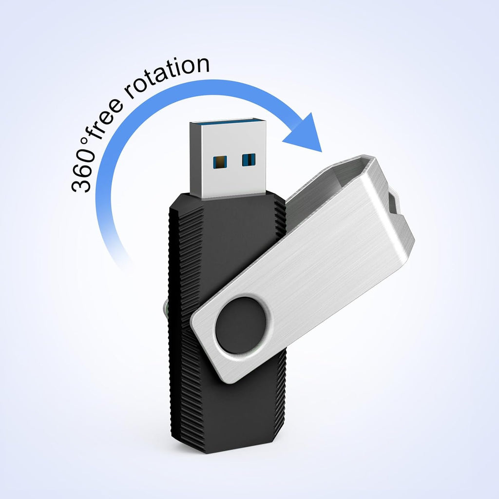 TOPESEL USB Flash Drive 5 Pack 16GB USB 3.0 Flash Drive Memory Stick USB Drive Thumb Drives USB Stick USB3.0 Thumb Drives (16GB 5PCS, Black)