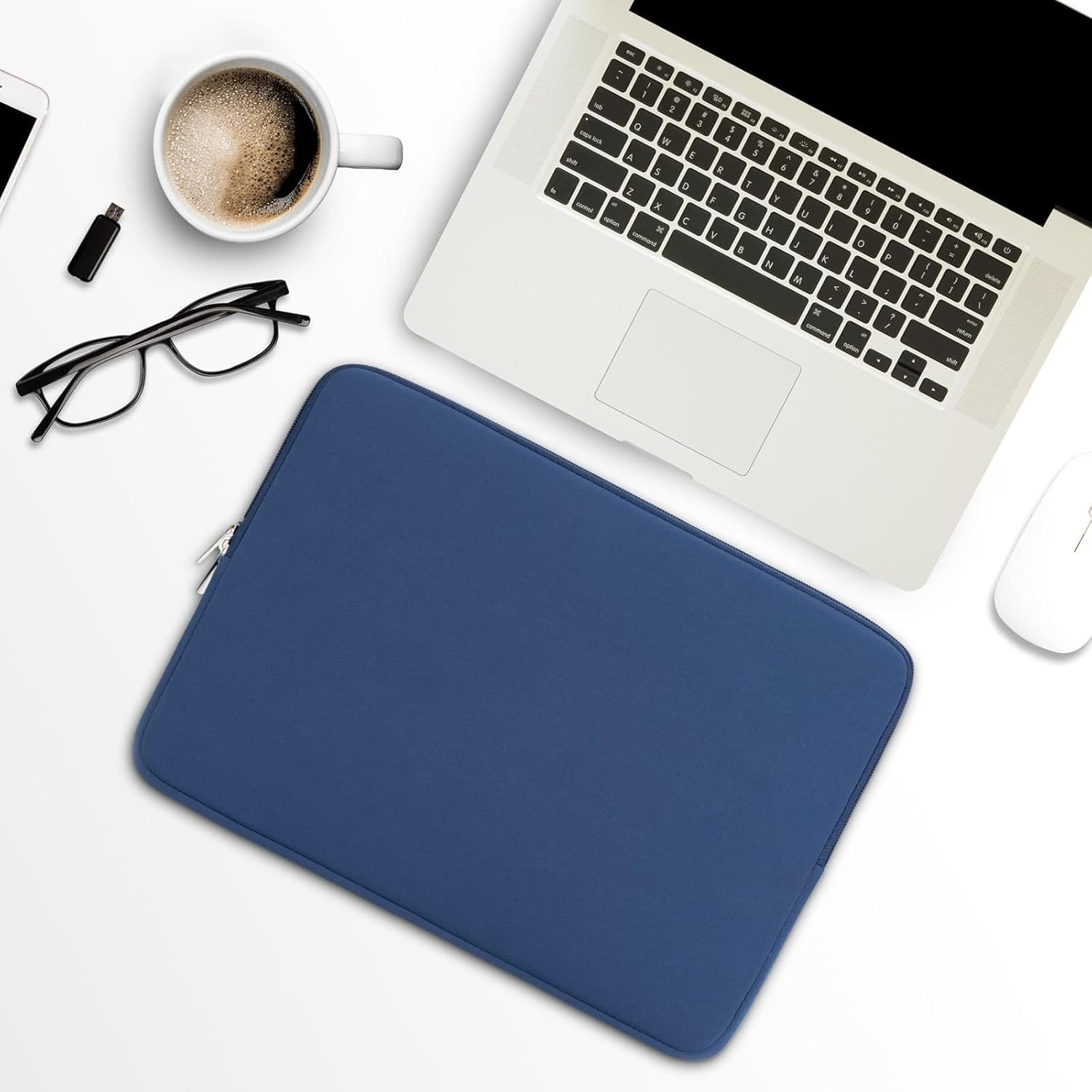 RAINYEAR 11-11.6 Inch Laptop Sleeve Case Soft Lining Carrying Bag Padded Cover Compatible with 11.6" MacBook Air for 11" Notebook Computer Tablet Chromebook (Navy Blue, Upgraded Version)