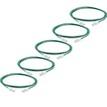 TRUECABLE Cat6 Component Rated Patch Cable, Unshielded (U/UTP), 7ft, Green, 28AWG Solid Copper, Snagless 10G High-Speed Ethernet Cable, PoE++ 4PPoE 100W, UL Listed, RoHS-3, 5 Pack
