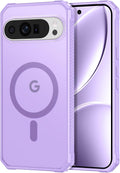 Magnetic for Google Pixel 9 Pro XL Case, [Military Grade Drop Protection] [Compatible with MagSafe] Shockproof Slim Translucent Matte Anti-Slip for Women Girls Men Case, Lavender