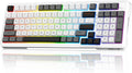 Redragon Wireless Mechanical Keyboard, 3 Mode Gasket Mounted RGB Gaming Keyboard with Volume Knob, Pre-Lubed Linear Switches, MDA-Profile, 98 Keys Hot Swappable Creamy Keyboard for Pc/Tablet/Xbox Blue
