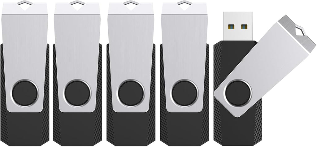 TOPESEL USB Flash Drive 5 Pack 16GB USB 3.0 Flash Drive Memory Stick USB Drive Thumb Drives USB Stick USB3.0 Thumb Drives (16GB 5PCS, Black)