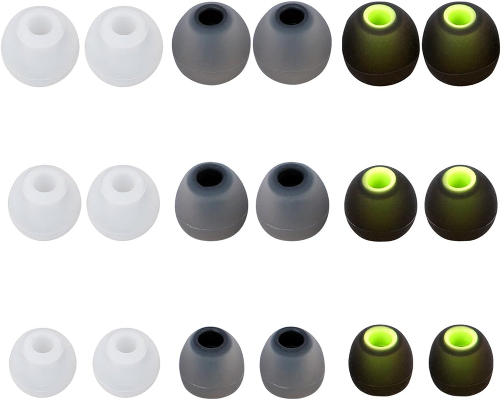 Earbud Replacement Tips Silicone Earbud Covers Fit for in-Ear Headphones (Inner Hole 3.8mm -5.1mm) 9 Pairs S/M/L