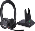 Yealink WH64 Dual UC DECT & Bluetooth Wireless Headset, 606ft Range,Zoom Certified, On Ear Work Headphones with 3X Noise Cancelling Mic, 32 Talk Time, Office Desk IP Phone, PC,Computer