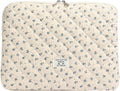 Puffy Laptop Sleeve 13-15.6 Inch Cute Quilted Laptop Protective Case Padded Floral Computer Sleeve for MacBook (A-Blue, 13 Inch)