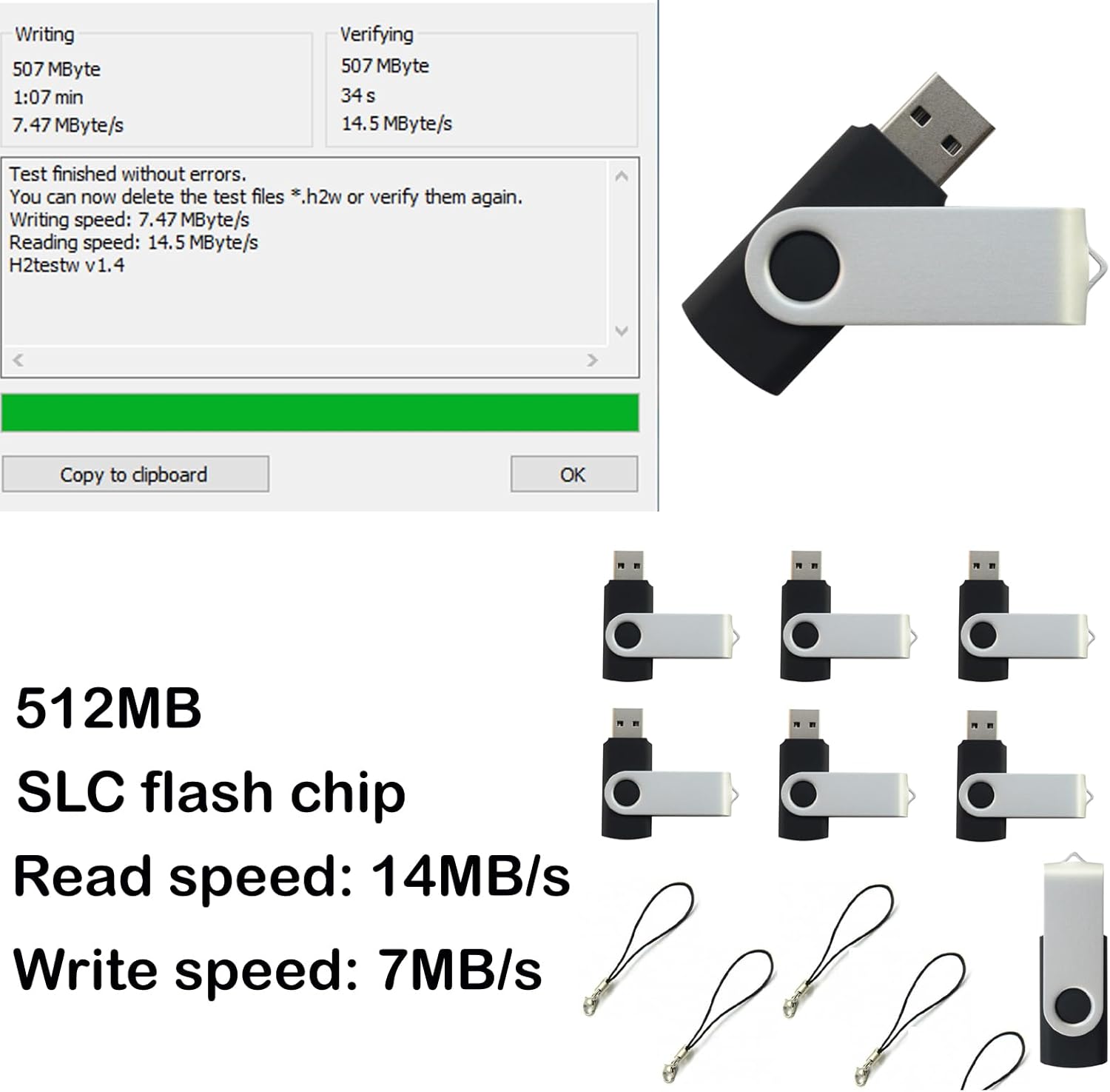 lcwamy 512MB Flash Drives 100 Pack USB Drives Bulk USB Flash Drive 100 Pack Flash Drive Bulk Thumb Drive Pendrive CupShadow USB(Black, No Logo)