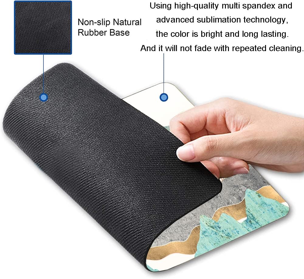 Hokafenle Mountain Abstract Art Mouse Pad - Non-Slip Rubber Base Square Wireless Mousepad for Laptop and Desk