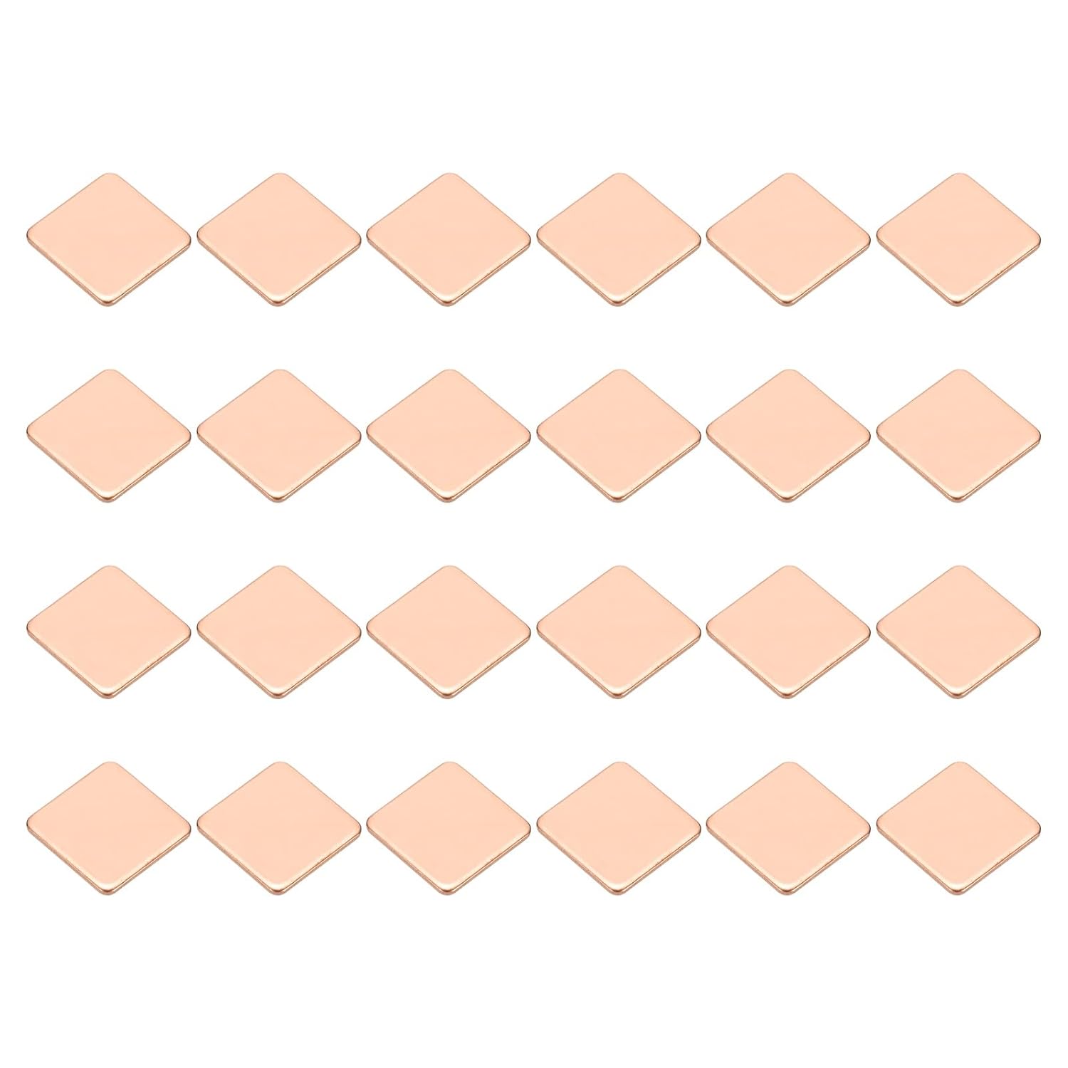 PATIKIL Copper Heatsink Pad Shims, 24 Pcs 15x15x1.2mm Copper Pad Shim IC Chipset GPU CPU Thermal Heatsink for Cooling Laptop Desktop Computer