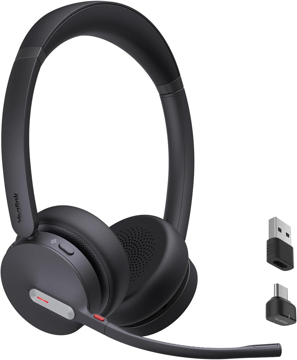 Yealink BH70 UC Wireless Bluetooth Headset with Microphone for Work, up to 35h Talking Battery, Teams UC Compatible Headsets for Computer Mobile, 147g Lightweight Headphone for Open Office 50m Range
