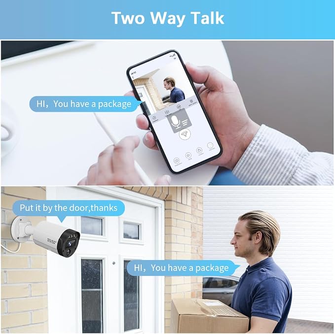 【130° Ultra Wide-Angle & 2-Way Audio】 4K Outdoor Wired Security Camera System - Image 5