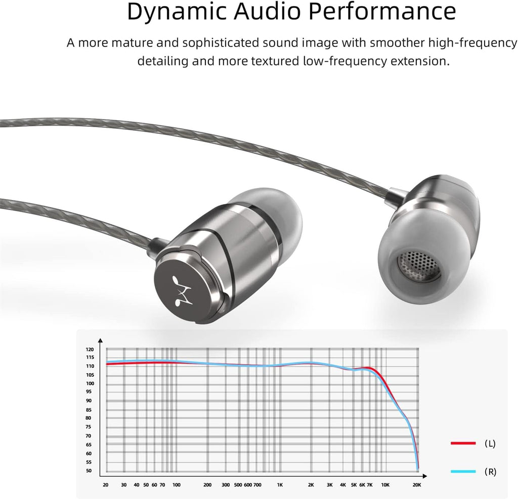 SoundMAGIC E11 Wired Earbuds No Microphone HiFi Stereo Earphones Noise Isolating in Ear Headphones Powerful Bass Tangle Free Cord Gunmetal
