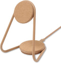 COURANT MAG:2 Wireless Charging Stand - Belgian Linen, 2 in 1 Multi-Device Charger - Magnetic Stand for MagSafe iPhones 16, 15, 14, 13, 12 with Charging Base for AirPod Cases, (Camel)