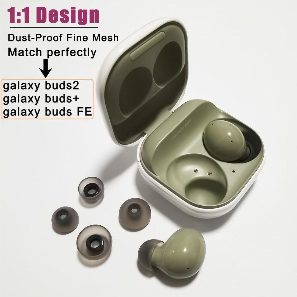 Silicone Ear Tips for Galaxy Buds 2 Replacement Filter Screen Earbuds Tips for Samsung Galaxy Buds2/Galaxy Buds+ Plus/Galaxy Buds PE, 6 Pairs LMS Black
