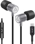 LUDOS Ultra USB C Headphones for iPhone 16 15 Pro Max Plus iPad Pro, 5 Years Warranty, Magnetic USB-C Earbuds for Samsung Galaxy S24 S23 Ultra S22 S21 FE S20 A55 A54 A53, USB Type C Earphones - Grey