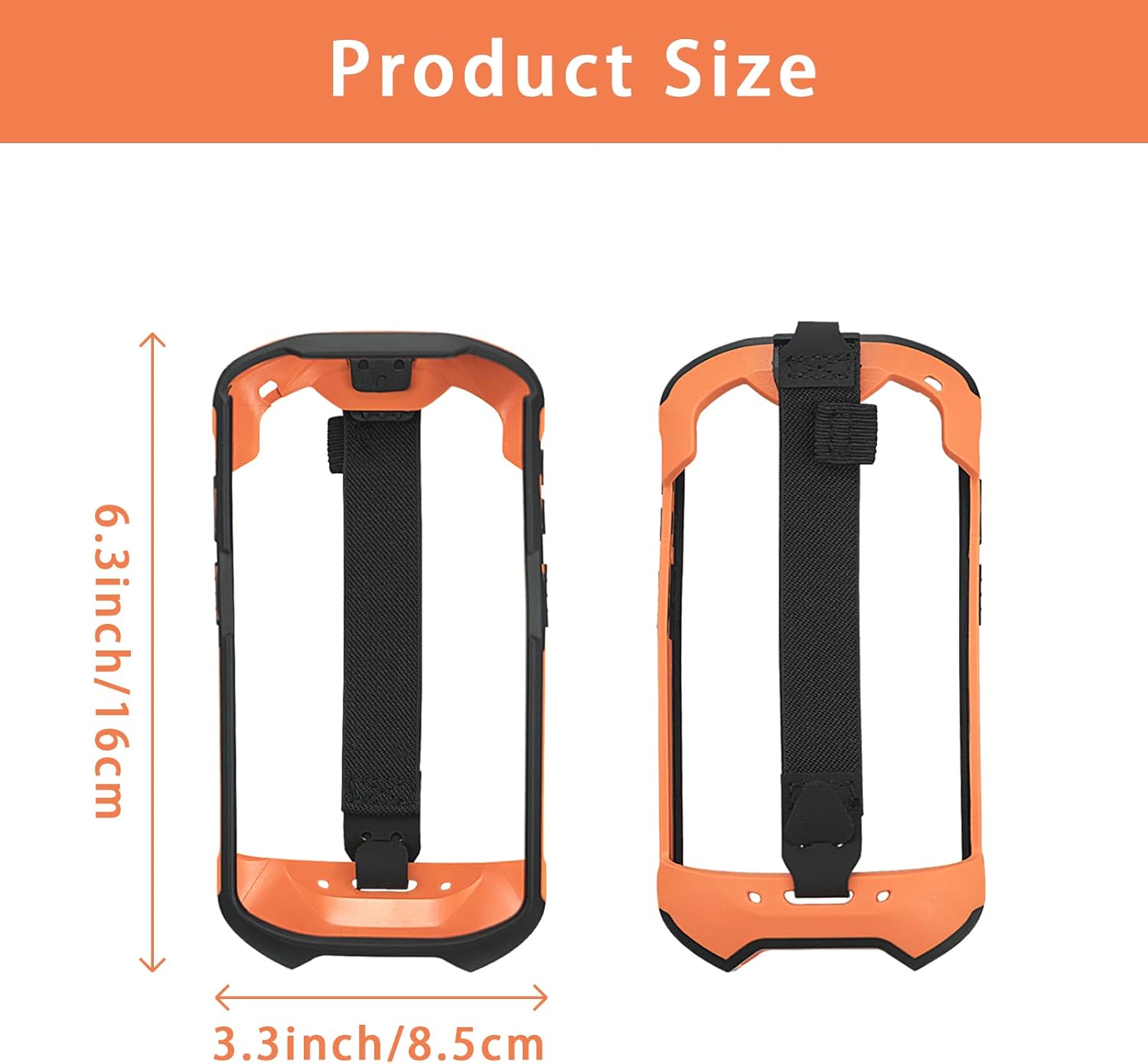 Protective Cover Bumper Case Rugged Boot with Hand Strap for Zebra TC51 TC510K TC52 TC56 TC57,Slim TPU Scanner Cover,Barcode Touch Mobile Computer Accessories (Orange)