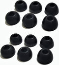 Silicone Ear Tips for Beats Studio Buds Tips Replacement Ear Earbuds Tips for Beats Studio Buds+/Fit Pro/Solo Buds Earbuds 6 Pairs LMS Black