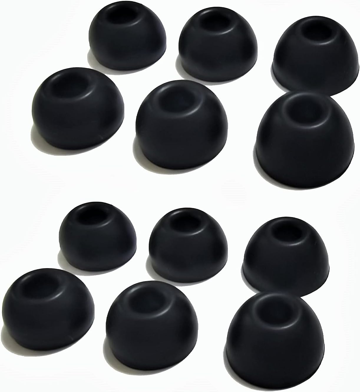 Silicone Ear Tips for Beats Studio Buds Tips Replacement Ear Earbuds Tips for Beats Studio Buds+/Fit Pro/Solo Buds Earbuds 6 Pairs LMS Black