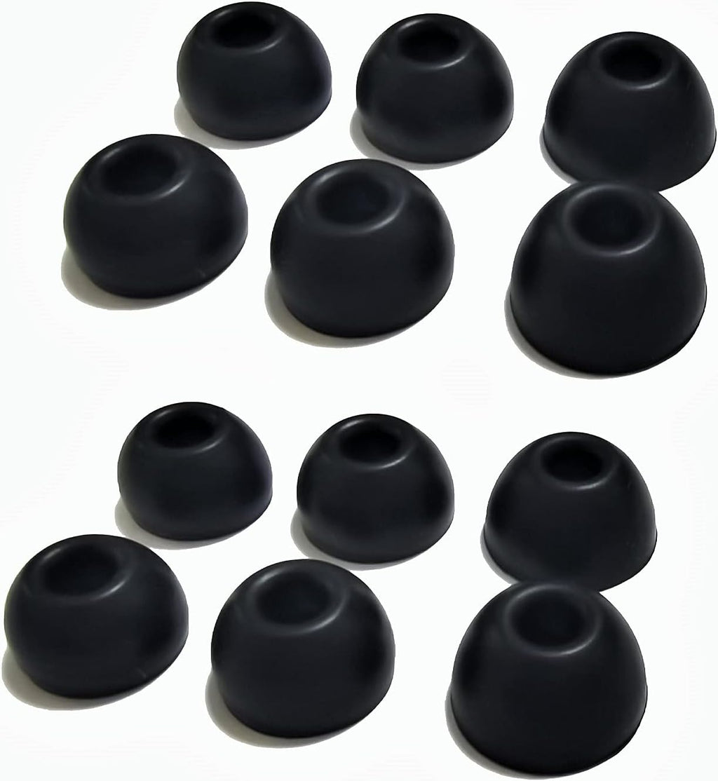 Silicone Ear Tips for Beats Fit Pro/Beats Studio Buds Tips Replacement Ear Tips for Beats Earbuds 6 Pairs LMS (Black)