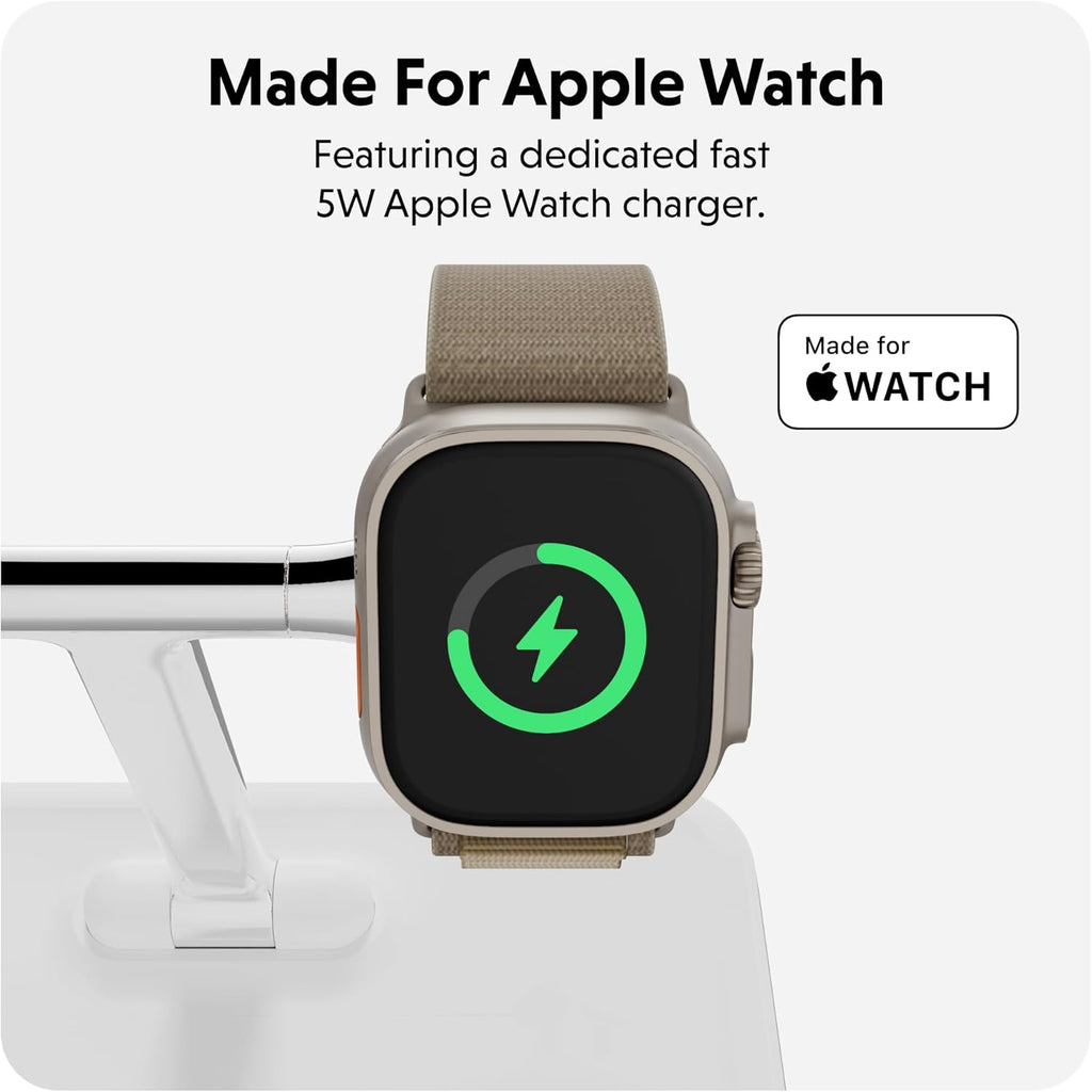 HyperJuice 4-in-1 Wireless Charger Qi2 Magnetic Stand — Fast Wireless Charger for iPhone, Apple Watch, Airpods & Any Qi-Compatible Device — Compact, Adjustable, and Foldable Qi2