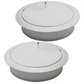 Desk Grommet 3-1/8" (80 mm), Desk Cord Hole Cover, Cable Grommet ABS Plastic, Desk Hole Grommet for Office and Home Table Cable, Detachable Adjustable Cable Cord Organizer (Light Grey 2 Pcs)