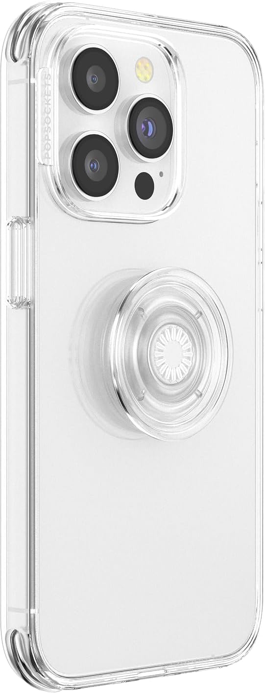 PopSockets Phone Grip with Expanding Kickstand, Adhesive Grip - Clear