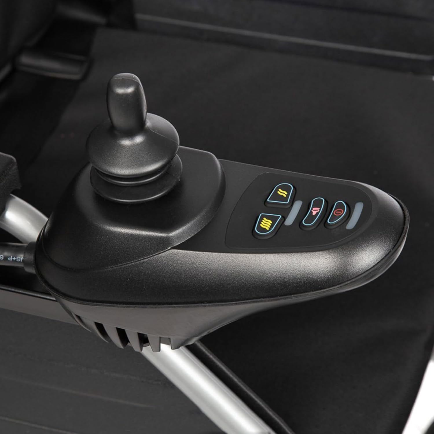 4 Pcs Wheelchair Joystick Button Cap Joystick Controller Knob and Gaiter Black Joystick Knob Button Controller for Electric Wheelchair Mobility Scooter