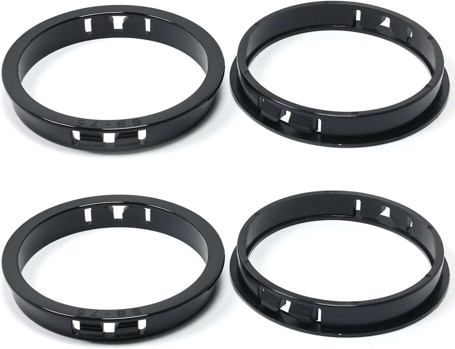 2-15/16"(75mm) Black Snap-in Knockout Insulating Bushing Grommets, Plastic Cable Hole Grommet for Wiring, Round Nylon Snap in Locking Electrical Wire Cord Hose, Tubing Bushings Grommets, 4pcs