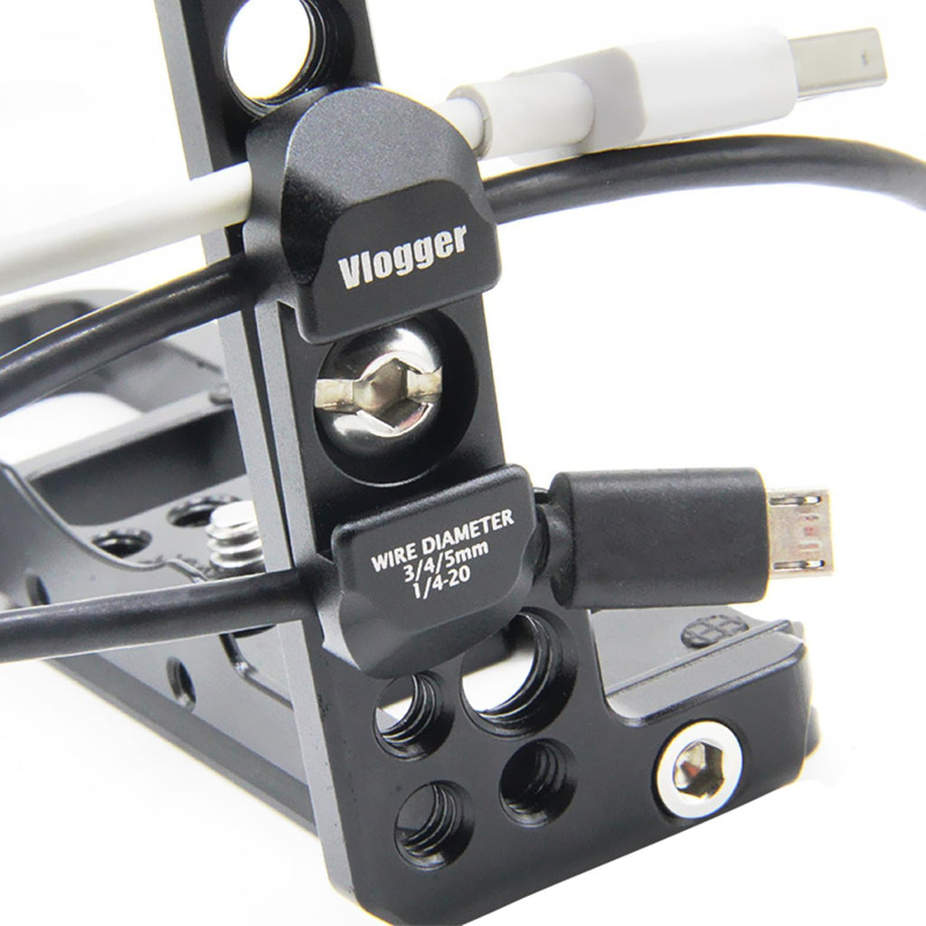 HDMI/SDI/USB-A/USB-C/Type-C Cable Clamp,Support 2~6 mm(0.07"~0.27") Diameter Cable,Compatible with Camera cage for Sony/Nikon/Canon/FUJIFILM