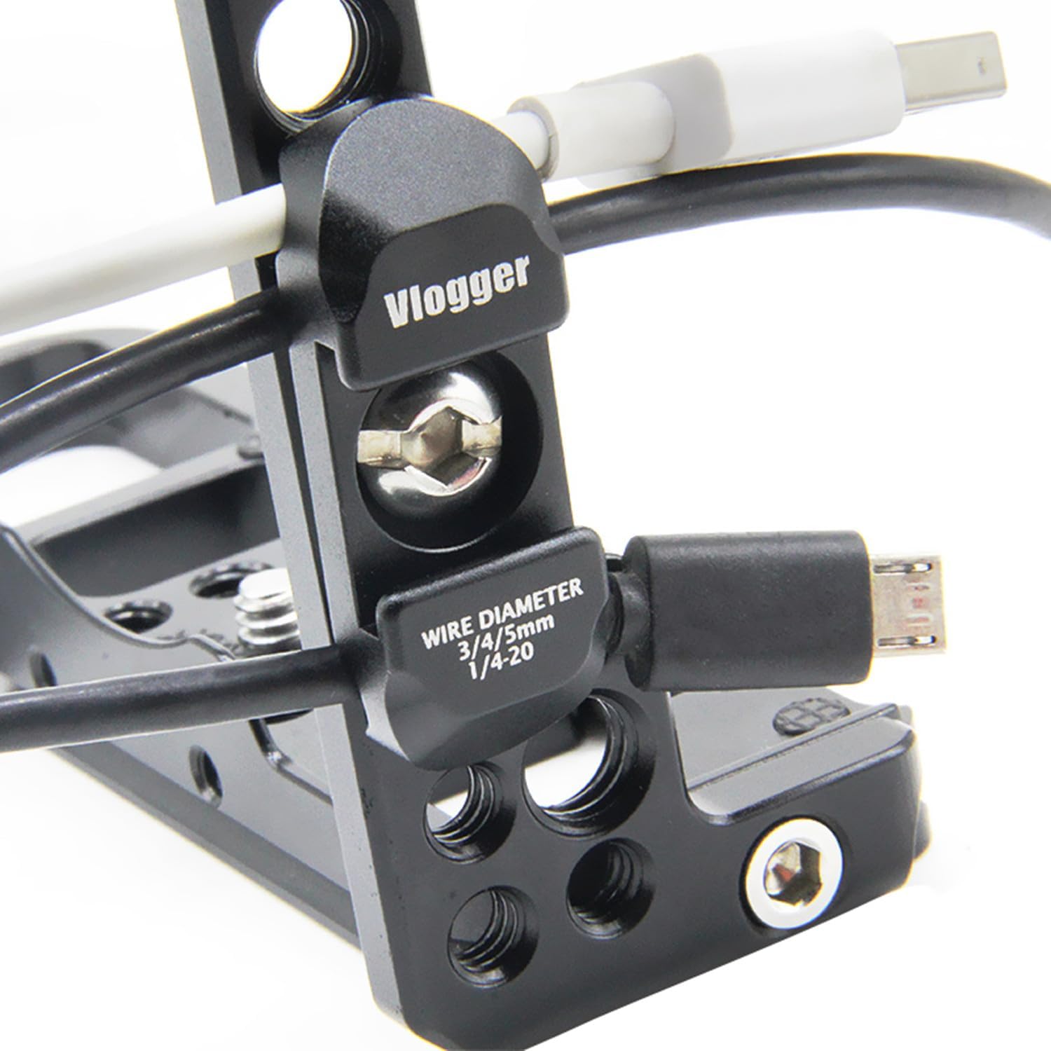 HDMI/SDI/USB-A/USB-C/Type-C Cable Clamp,Support 2~6 mm(0.07"~0.27") Diameter Cable,Compatible with Camera cage for Sony/Nikon/Canon/FUJIFILM