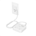 Extension Cord with Multiple Outlets 5 FT, TESSAN Small Flat Plug Power Strip with 3 USB (1 USB C) and 3 AC, Surge Protector Charging Station for Office, School, Dorm Room Essentials, White