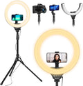 UBeesize 14'' Foldable Ring Light with 62'' Tripod Stand and Phone Holder, LED Selfie RingLight for iPhone with Remote, Circle Light for Tiktok/YouTube/Photography/Makeup/Live Stream