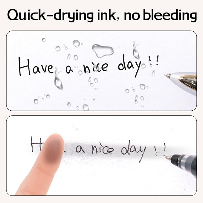 deli Gel Pens, 12 Pens with 24 Refills，Medium Point Pen 0.7mm, Smooth Writing - Image 5