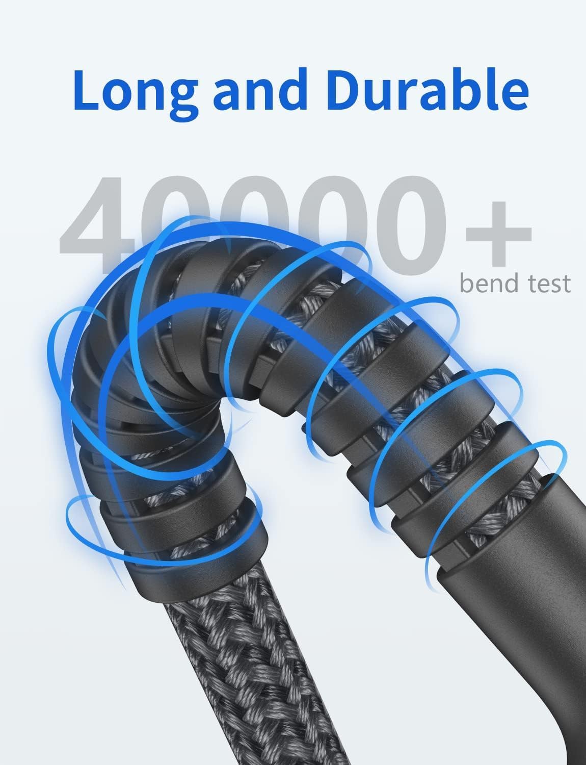 USB C Cable 10FT, 2Pack USBA to USBC Charger Cable, USBC to USB-C Cable, Type C Fast Charging Nylon Braided Cord for iPhone 16/15/Plus/Pro Max/Samsung/LG, with Type C Female to USB A Male Adapter