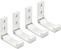Folding Coat Hooks, Wall Hooks for Hanging Aluminum Alloy Cloth Hanger Coat Hanger Headphones Holder Headset Wall Hanger Hook- Pack of 4 (Silver)