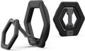 URBAN ARMOR GEAR UAG Magnetic Phone Ring Stand Compatible with MagSafe Magnet, Removable Metal Finger Ring Grip & 360 Rotation Adjustable Kickstand for iPhone 16/15, Galaxy S25, S24, Black/Silver