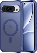 Magnetic for Google Pixel 9/Pixel 9 Pro Case, [Military Grade Drop Protection] [Compatible with MagSafe] Shockproof Slim Translucent Matte Anti-Slip for Women Girls Men Case, Matte Blue