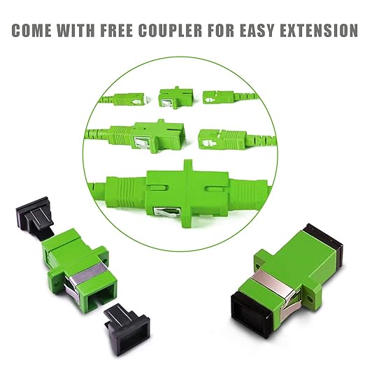 10-Pack - 3m SC/APC to SC/APC Fiber Optic Internet Cable, Armored Single Mode - Image 4
