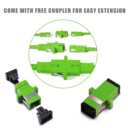 15 Meters SC/APC to SC/APC Fiber Optic Internet Cable, Armored Single Mode - Image 5