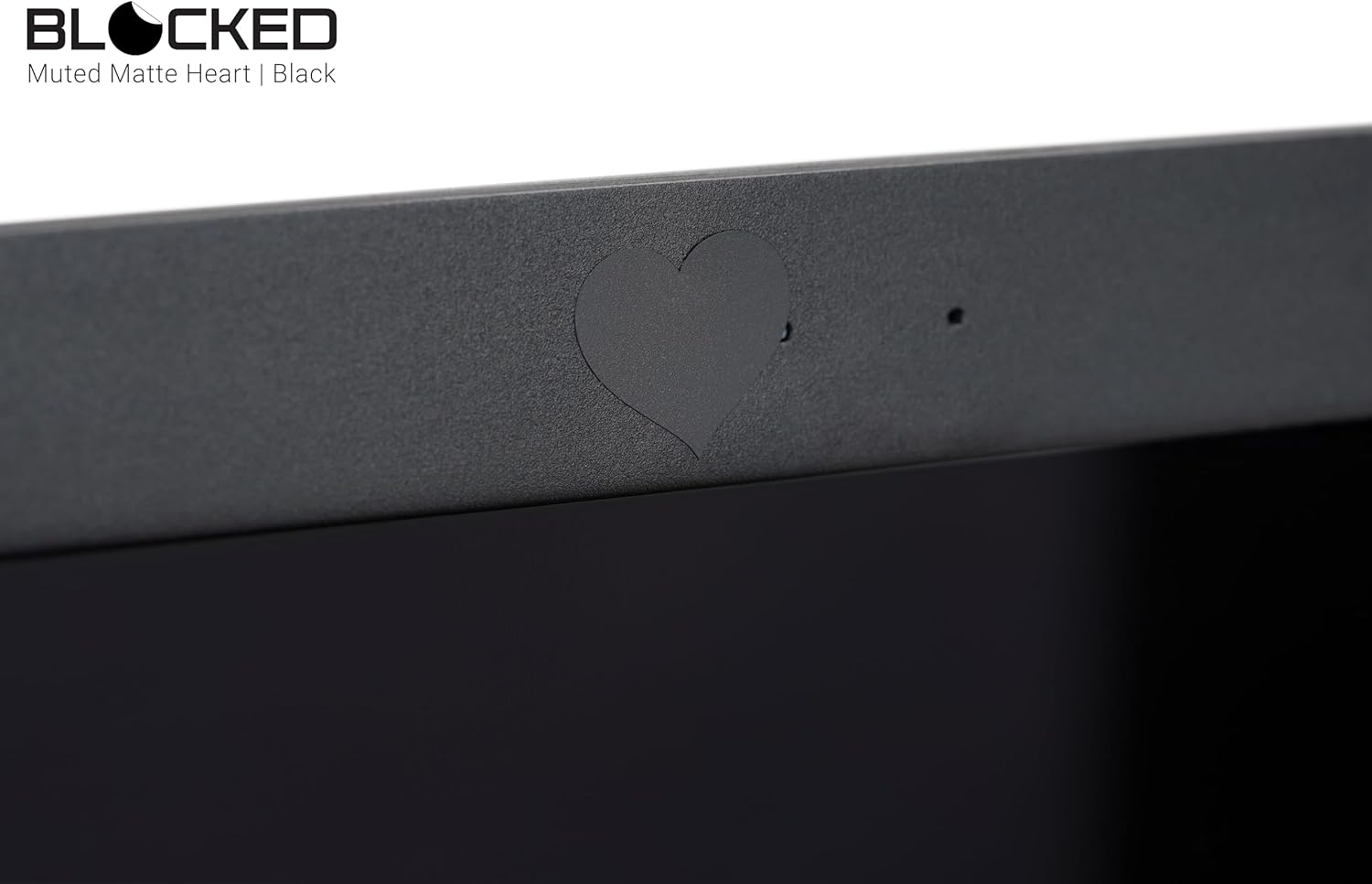 BLOCKED Stackable Webcam/Camera Vinyl Covers | 57 Low-Tack Restickable Webcam Sticker | 3-Sizes | Black 57-Pack Hearts (Muted Matte)