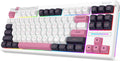 Redragon K729 80% Wired Gasket RGB Gaming Keyboard, 87 Keys TKL Mechanical Keyboard w/Knob Control, Mix-Color PBT Keycaps, Hot-Swap South-Facing Socket & 5-Layer Dampener, Custom Linear Switch