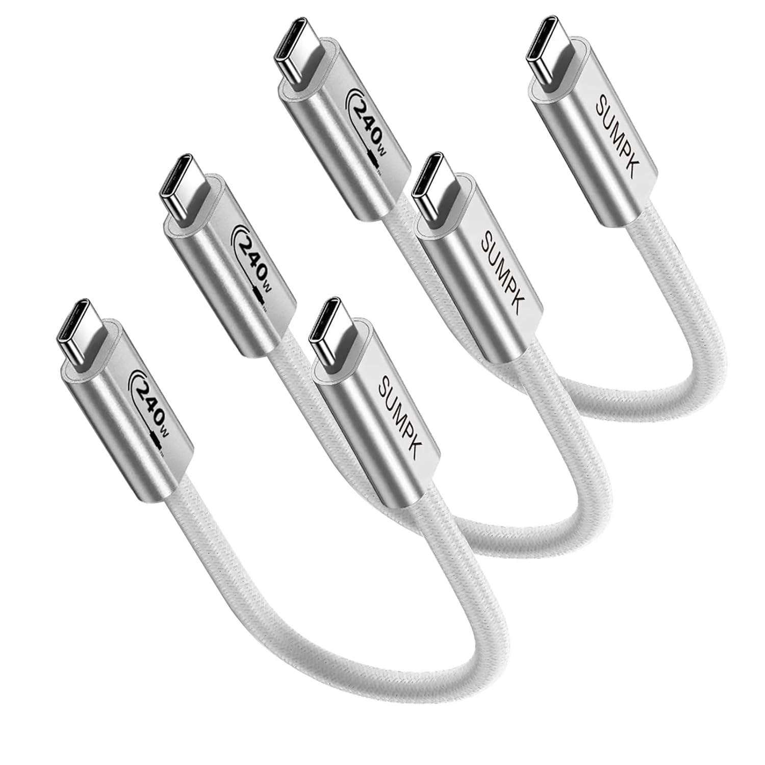 240W USB C Cable 6 inch, Short USB C Cable Compatible with iPhone 16/16 Pro/16 Plus/16 Pro Max, MacBook Pro/Air, iPad Pro/Air, Dell XPS, Galaxy S23
