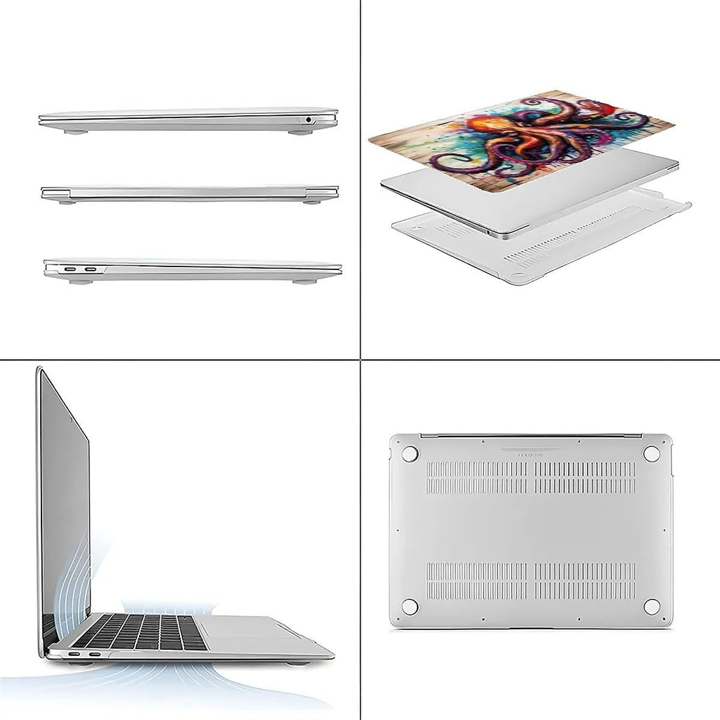 Compatible with MacBook Air 13.3 13.6 Inch Case 2022 2021 2020 2019 Plastic Hard Shell Case Cover,13.3 Pro(A1706/A1708/A1989/A2159/A2289/A2338), Octopus