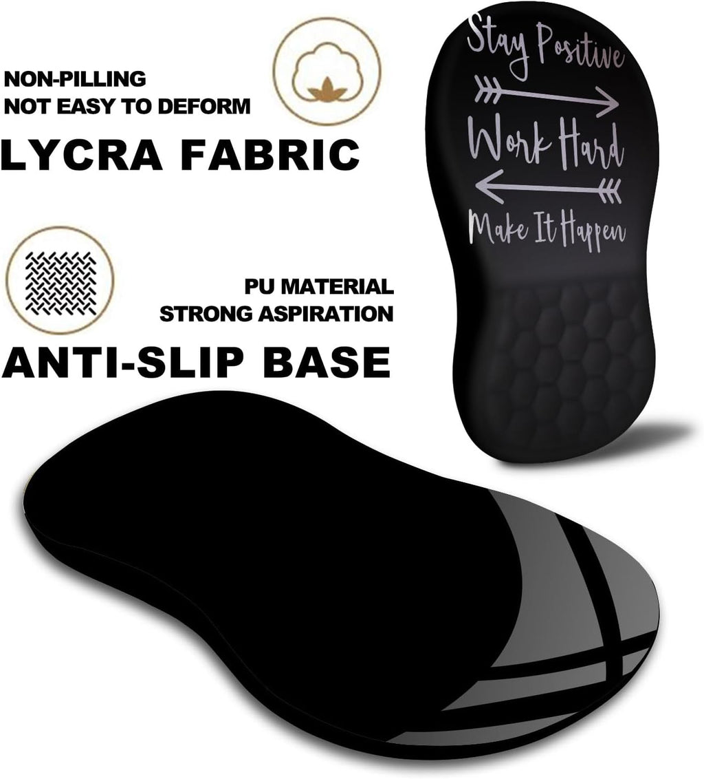 Mouse Pad Wrist Support, Ergonomic Mouse Pad with Massage Dot, Comfortable Computer Mouse Pad for Laptop, Wrist Rest Pain Relief Mousepad with Non-Slip PU Base for Office & Home, 12 x 8 in
