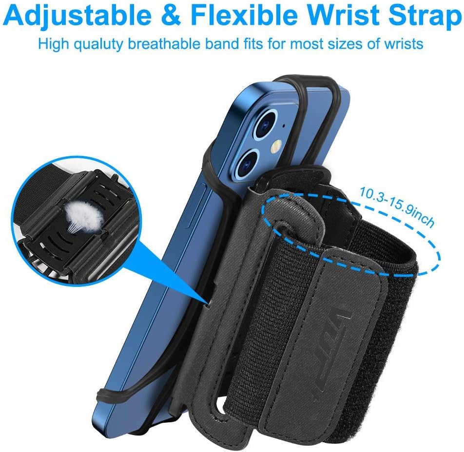 VUP Wristband Phone Holder, 360° Rotatable Forearm Armband for iPhone Samsung, Fits All 4-6.9 Inch Smartphones (Pack of 10)