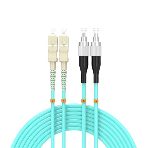 SC/UPC to FC/UPC Fiber Patch Cable OM3 75Meter/246ft 10GB/Gigabit Multimode by Buacoz